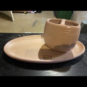 Toothbrush and Soap Plate Holder